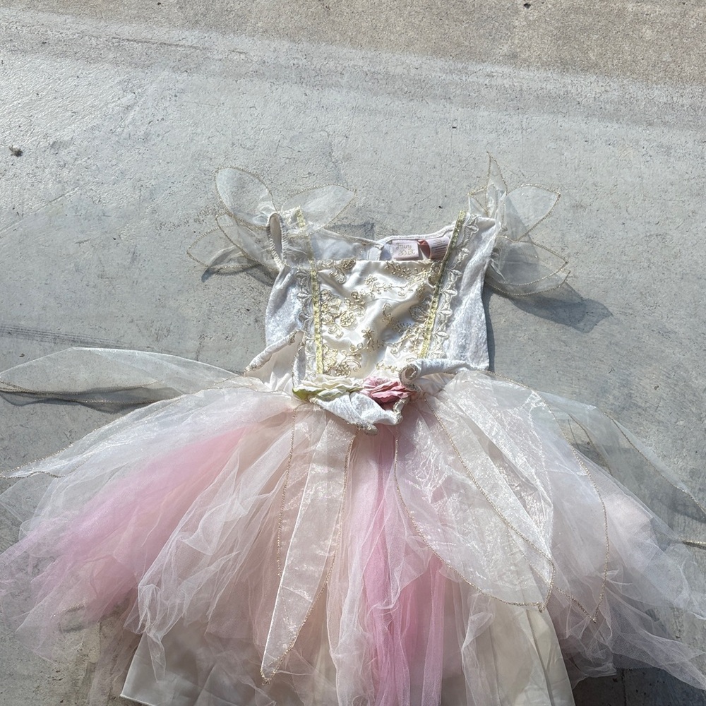 Whimsical Pink and White Fairy Dance Costume